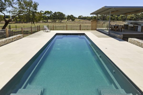 Compass Pools Contemporary inground pool installation